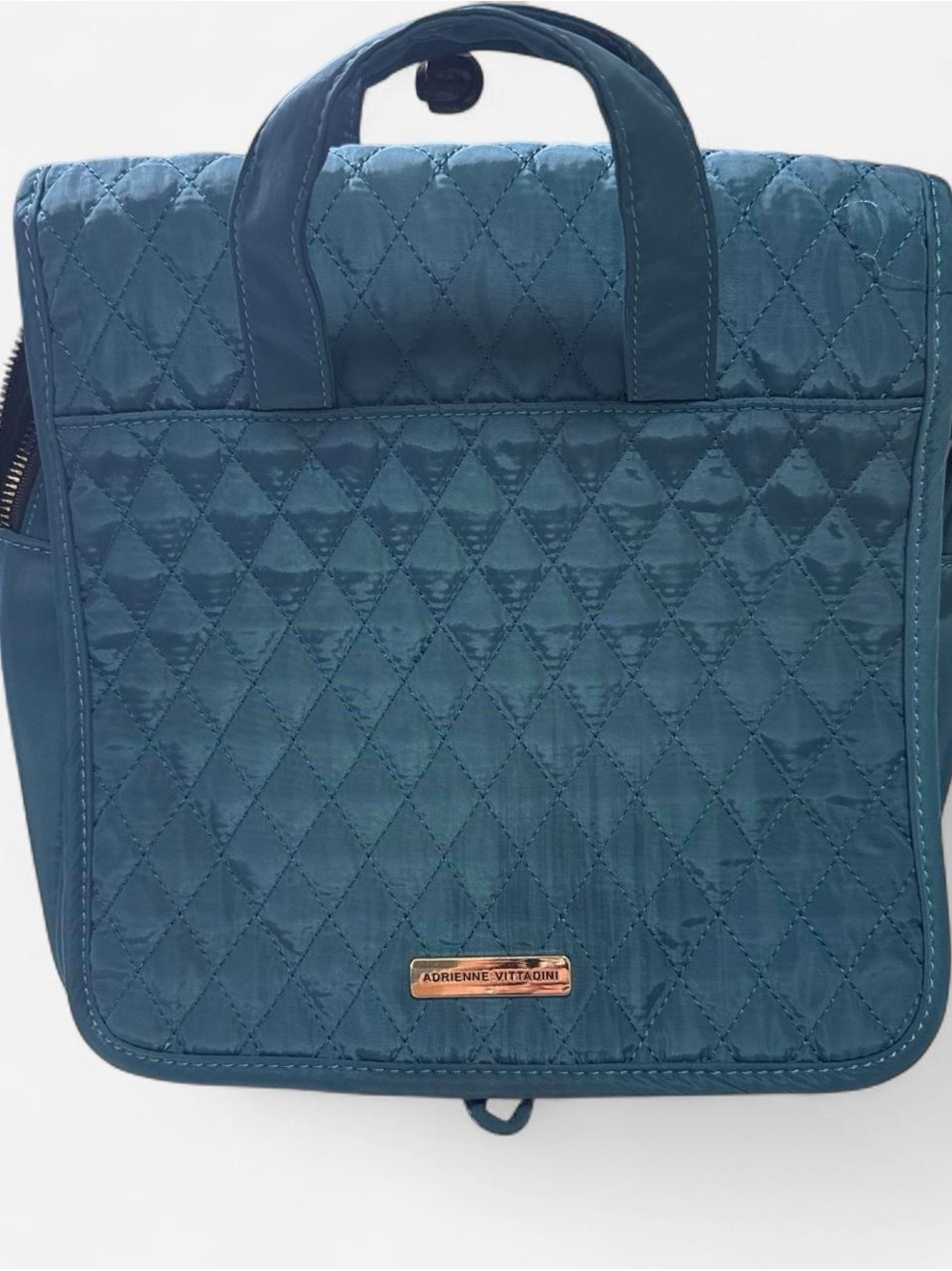 Adrienne Vittadini Teal Quilted Women’s Bathroom Carry Bag